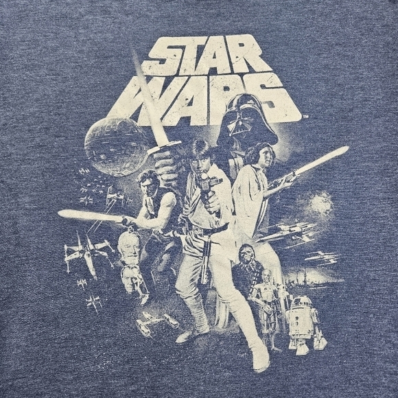 🔥4 for $20🔥 Star Wars A New Hope men's blue t-shirt size XL - Picture 1 of 5